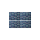Arts & Craft pack of four large premium placemats for protecting dining tables with a classic decorative design