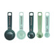 SET 5 MEASURING SPOONS  BLUE & GREEN