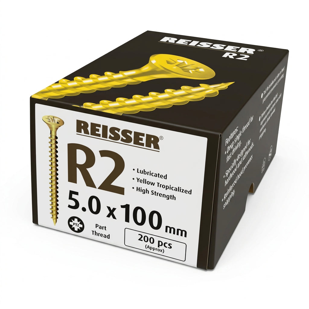 Reisser R2 Wood Screws 5.0mm x 100mm 200 Box