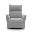 Grey Catania single seater recliner chair with padded upholstery and reclining function.