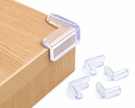 Soft corner cushions designed to protect sharp furniture edges on tables, cabinets, and countertops.