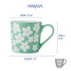 MIKASA WAX RESIST GREEN FLOWER MUG 360ML