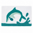 Soft and absorbent bath mat featuring a dolphin design.
