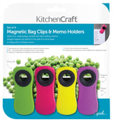 KITCHEN CRAFT SET OF 4 MAGNETIC MEMO CLIPS