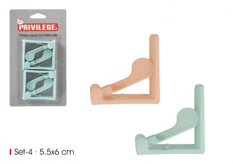 SET OF 4 TABLE CLOTH CLIPS