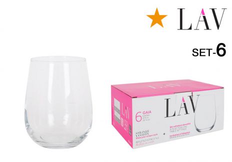 SET OF 6 GLASSES GAIA
