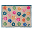 Colourful washable indoor door mat with a vibrant paint spots design.