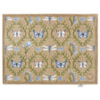 Nature-inspired washable indoor door mat with a striped wild meadow design.