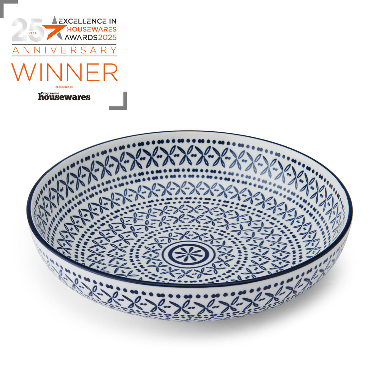 MIKASA BLUE MEDITERRANEAN STONEWARE BOWL 21CM