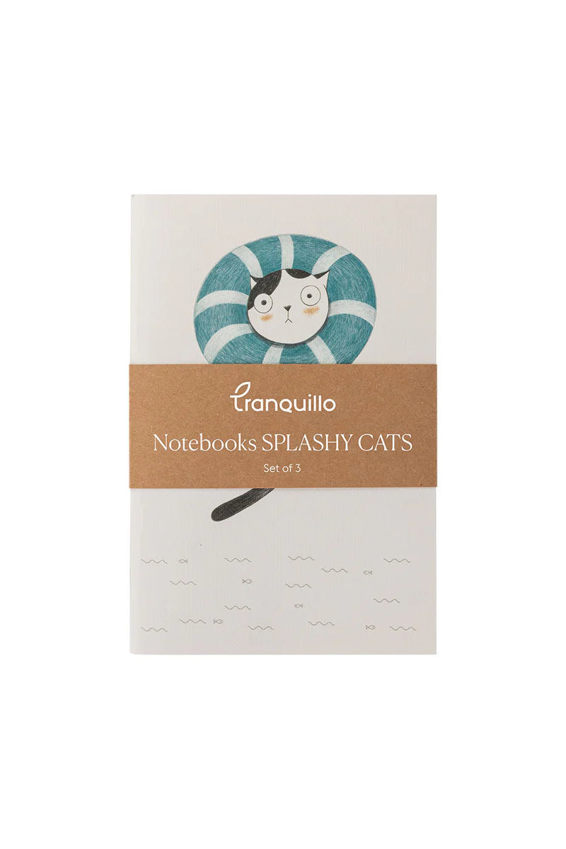 NOTEBOOKS SPLASHY CATS SET OF 3