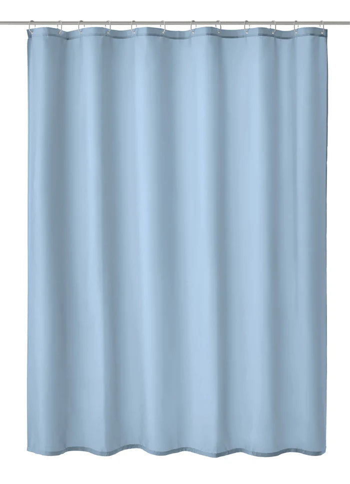 SHOWER CURTAIN CLIPPER AZURE BLUE 180 X 200