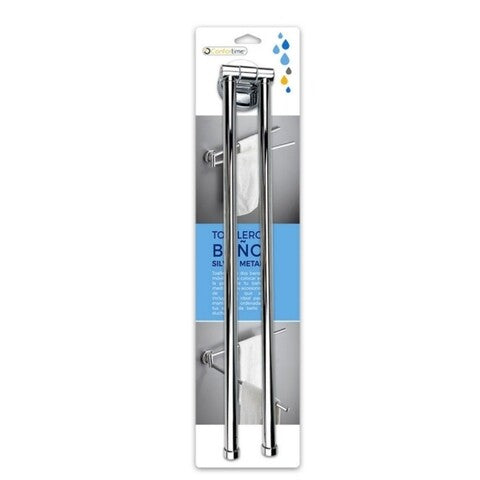 DOUBLE TOWEL RAIL CHROME