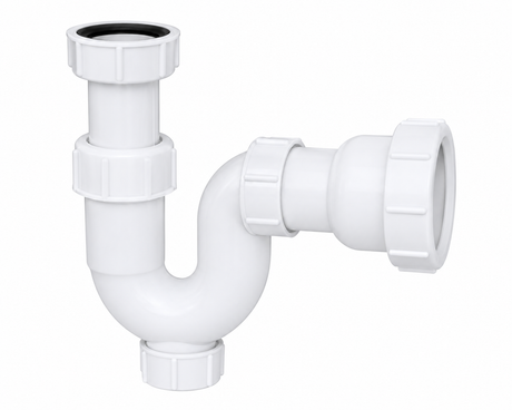 McAlpine 1¼ inch adjustable P trap for sinks and basins, designed for reliable waste drainage and easy installation.