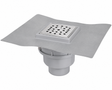 McAlpine trapped shower gully for sheet flooring installations, providing reliable shower drainage and odor prevention.
