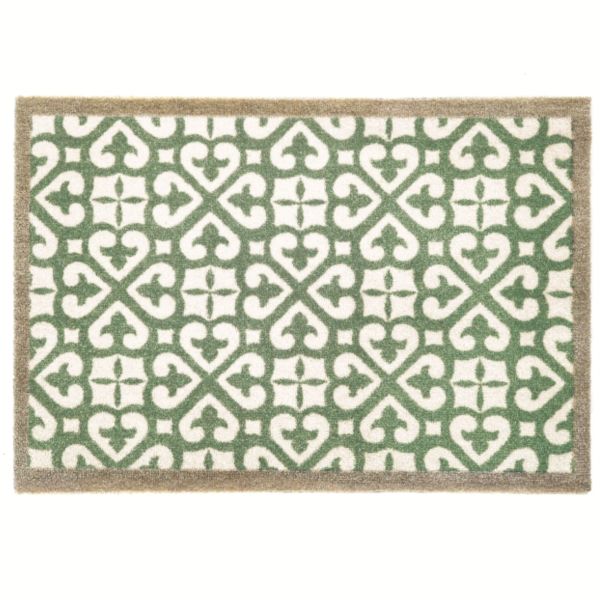 mat my harlequin tile green 50 x 75 cm