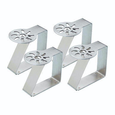 KITCHEN CRAFT SET OF 4 SUNSHINE STAINLESS STEEL TABLE CLOTH CLIPS