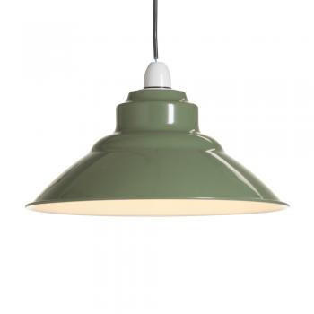 shade metal pendant sage green