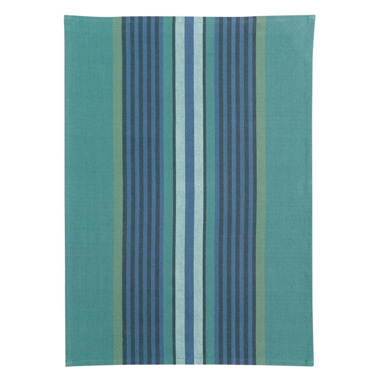 TEA TOWEL 1005 recycled cotton 50 x 70 cm green/ blue stripe