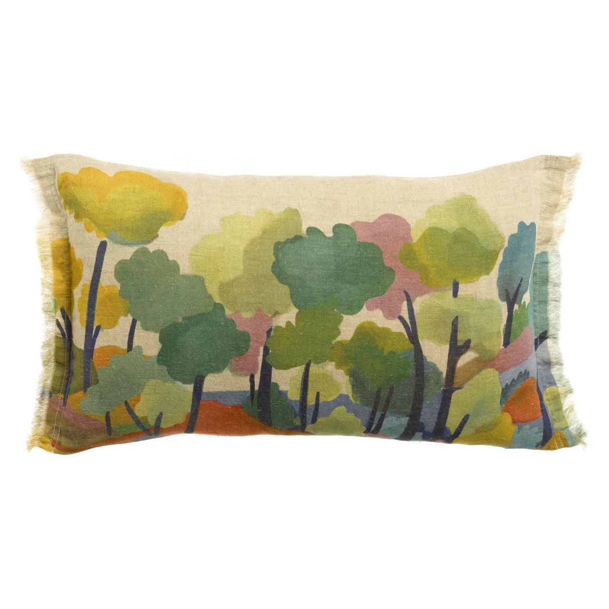 CUSHION POLY FILLED 30 X 50 CM  100% LINEN FRONT 100% COTTON BACKING