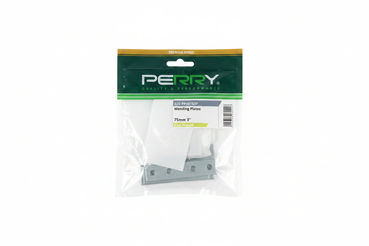 Perry Mending Plates Zinc Plated 75mm Pack of 10