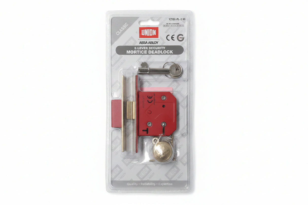 Union Classic 5 Lever Security Mortice Deadlock 2.5"