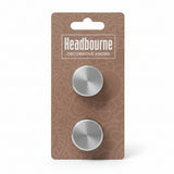 Headbourne Decorative Knobs Precision Satin Nickel 30mm Pack of 2
