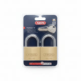 Abus 65 Series Brass Padlock 50mm Twin Pack