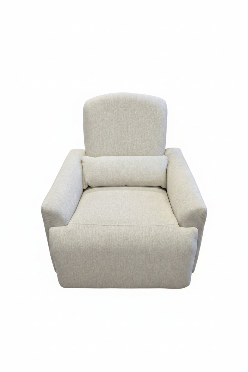 Single Recliner with Pillow - White