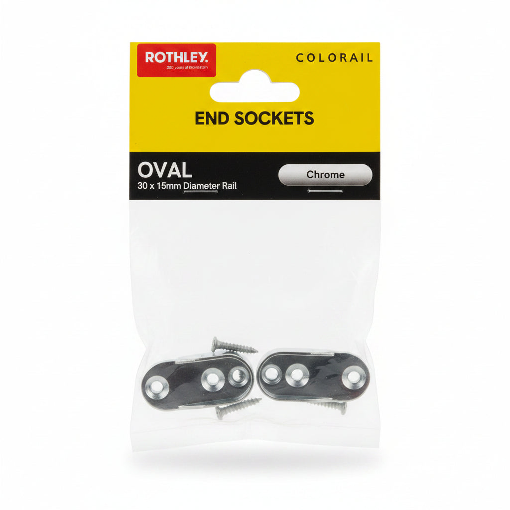Rothley Deluxe Oval End Sockets Chrome