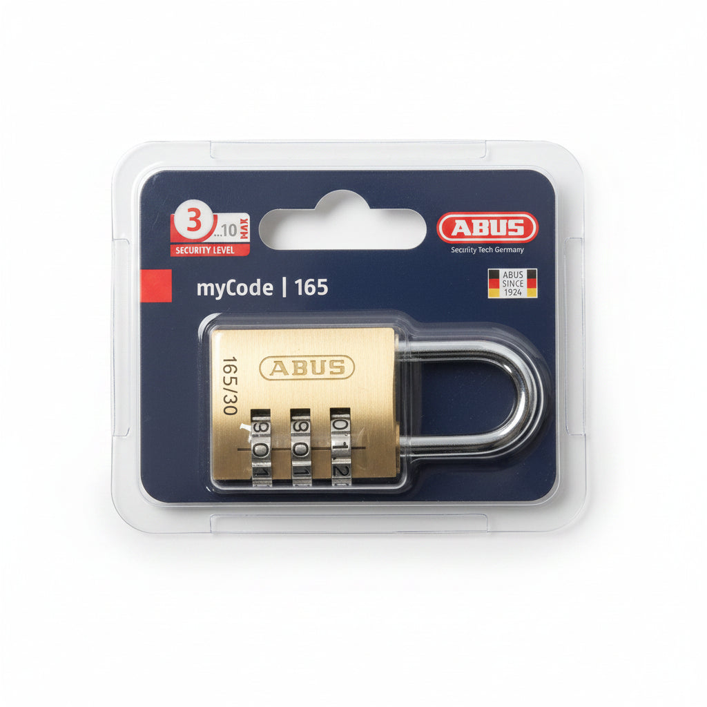 Abus 165 Series Brass Combination Padlock 30mm