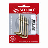 Brass Square Hook 38mm Pack of 5