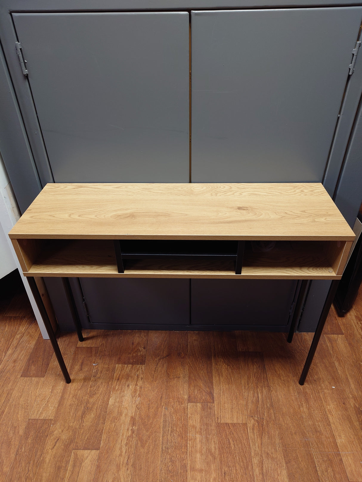 Madrid Console Table 900 Oak & Black