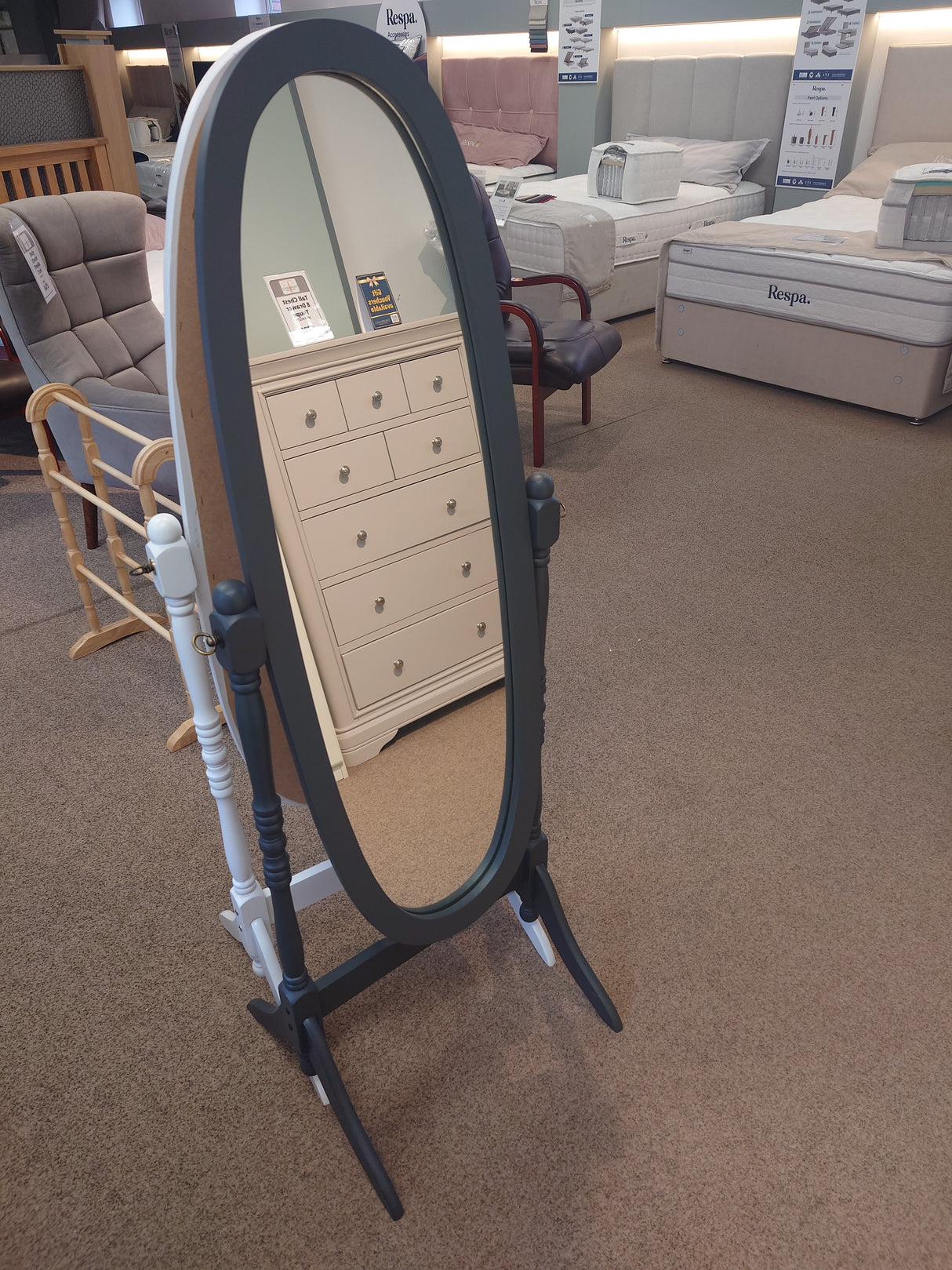 CONTESSA CHEVAL MIRROR GREY
