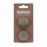 Headbourne Decorative Knobs Classic Antique Brass 32mm Pack of 2