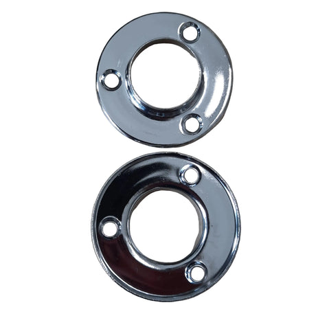 Deluxe Chrome Rail Sockets 25mm Pack of 2 LAYDEX