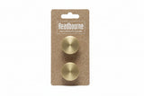 Headbourne Decorative Knobs Classic Brushed Brass 32mm Pack of 2