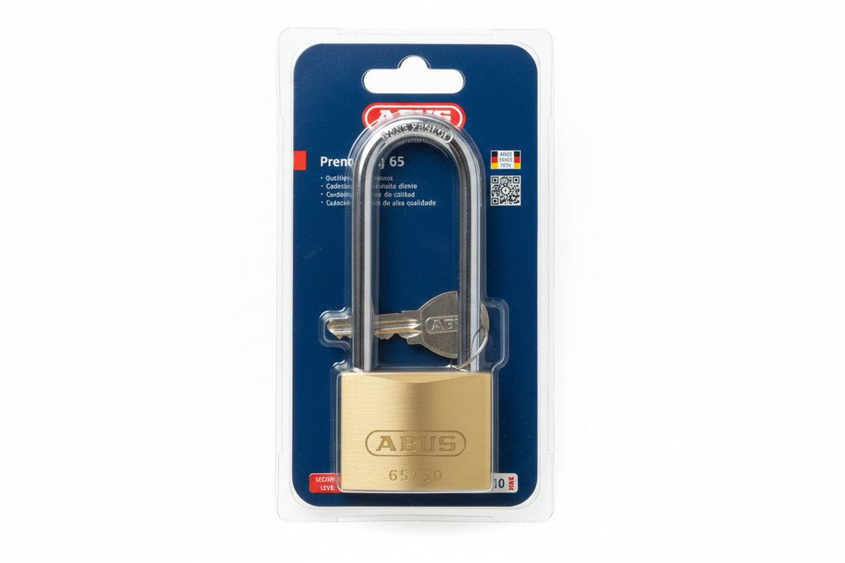 Abus 65 Series 80mm Steel Shackle Brass Padlock 50mm
