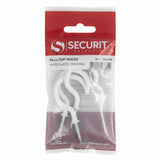 White Shouldered Cup Hooks 50mm Pack of 3