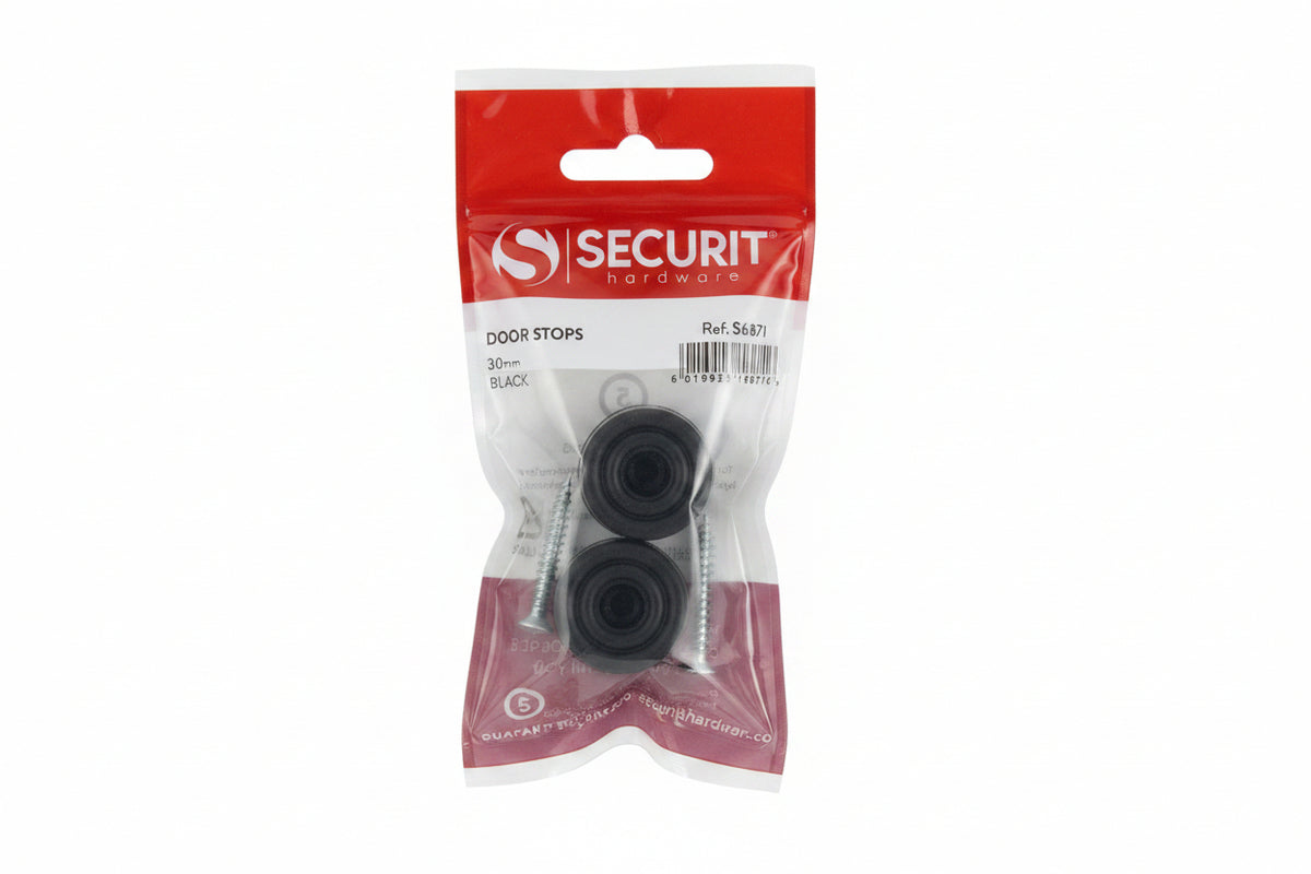 Black Door Stops 30mm Pack of 2