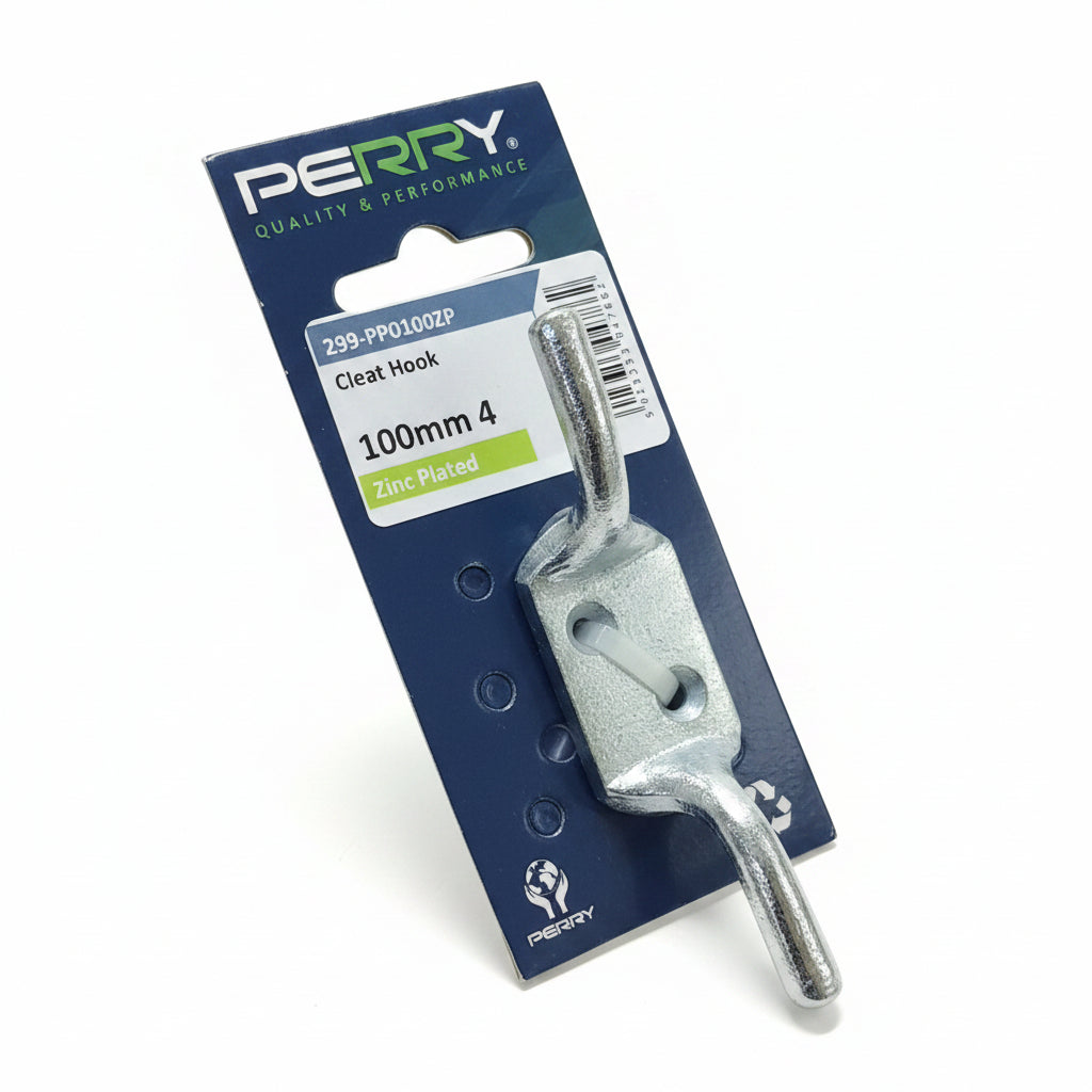 Perry Cleat Hook 100mm Zinc Plated