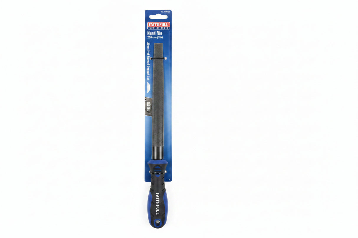 Faithfull Handled Half-Round Second Cut Engineers File 200mm
