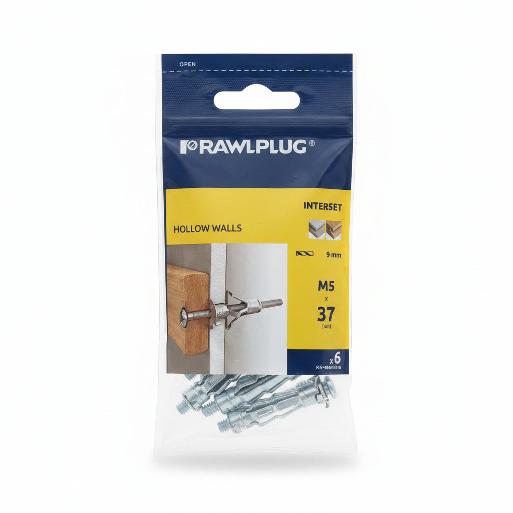 Rawlplug Hollow Wall Anchor M5 x 37mm Pack of 6