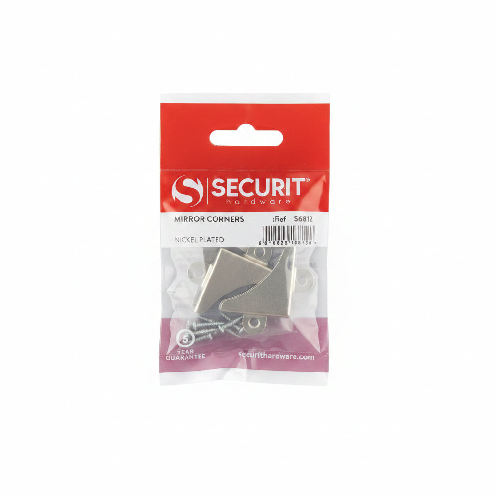Mirror Corners Nickel Plated Pack of 4