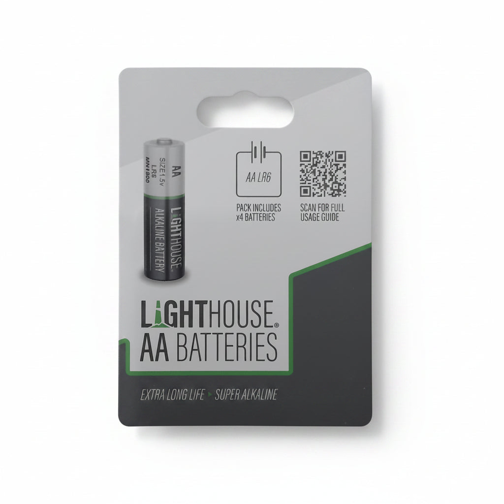 Lighthouse AA LR6 Alkaline Batteries 2400 mAh Pack of 4