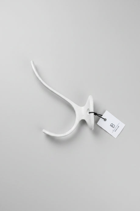 Hook double white