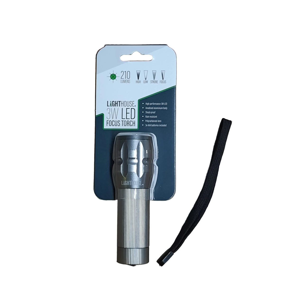 Lighthouse 3W LED Focus Torch 210 lumens