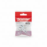 Cup Hooks 32mm White Plastic Covered Pack of 5