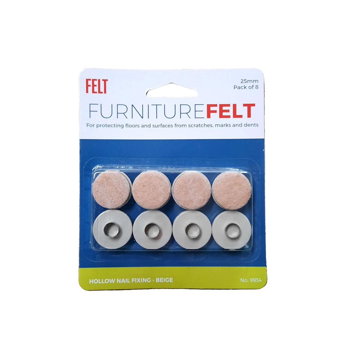 Felt Gard 25mm Nail on Felt Pads Pack of 8