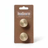 Headboure Decorative Knobs Precision Brushed Brass 30mm Pack of 2