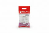 Cup Hooks 38mm White Plastic Covered Pack of 4